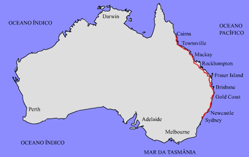 mapa oceania