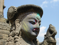 Estátua sagrada em Bhaktapur