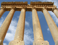 Impressionantes colunas de 22 metros de altura
Ruínas de Baalbek - Líbano